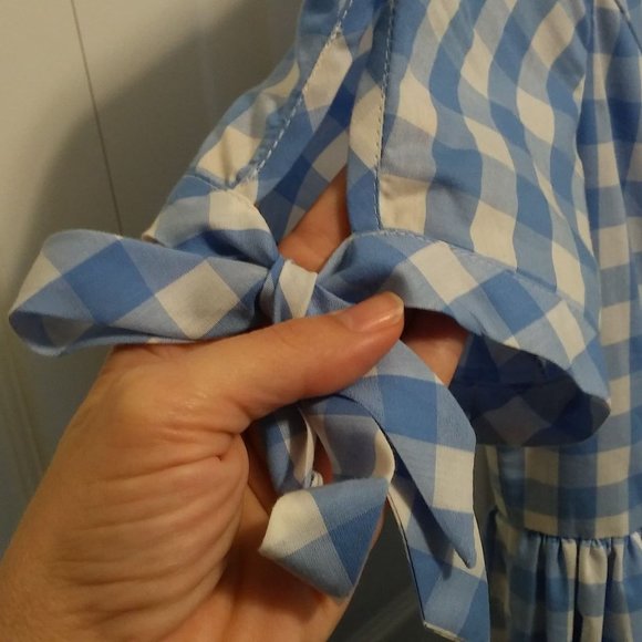 Light Blue Checkered Gingham Trudie Summer Dress - Picture 6 of 6